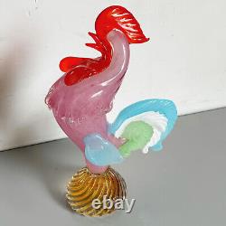 Vintage Hand Blown Murano Glass Rooster