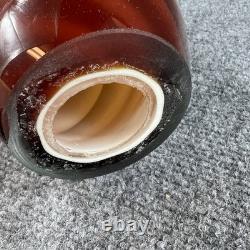 Vintage Hand Blown Murano Glass Sculpture Orange/Teal 20