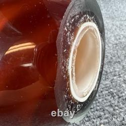 Vintage Hand Blown Murano Glass Sculpture Orange/Teal 20