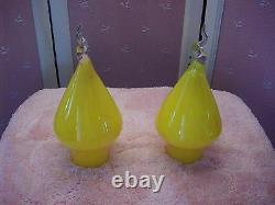 Vintage Hand Blown Murano Set Of 2 Lamp Shades Italy