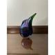 Vintage Hand-Blown Murano Sommerso Blue, Purple and Green Art Glass Vase