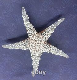 Vintage Hand Blown Murano Style Art Glass Starfish 7 Paperweight Decor
