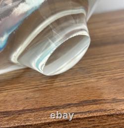 Vintage Hand Blown Murano Style Blue Tint Glass Sailboat 10 in. X 12 In. Read