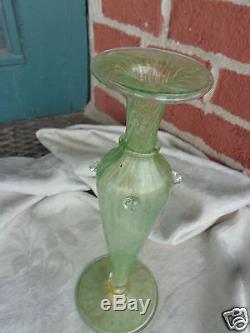 Vintage Hand Blown Venetian Murano Art Glass Floral Perfume Cologne Bottle