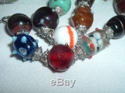 Vintage Hand Blown Venetian Murano Glass Necklace