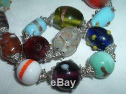 Vintage Hand Blown Venetian Murano Glass Necklace