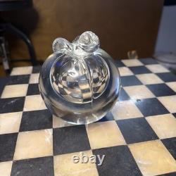 Vintage Huge Signed Apple Murano Hand Blown Paperweight Art Glass
