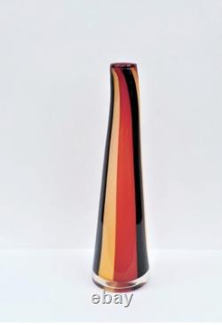 Vintage Italian Attributed Murano Mid-Century Modern Hand-Blown Art Glass Vase