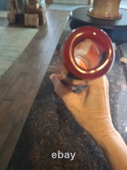 Vintage Italian Attributed Murano Mid-Century Modern Hand-Blown Art Glass Vase