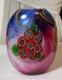 Vintage Italian Murano Blue Pink Colorful Hand Blown Heavy Art Glass Vase 9.25