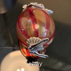 Vintage Italian Murano Glass and Silver Clown Figurine Hand Blown