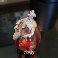 Vintage Italian Murano Glass and Silver Clown Figurine Hand Blown