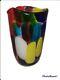 Vintage Italian Vase, Hand blown, Murano Style Of Pezzato Patchwork. HTF, HEAVY