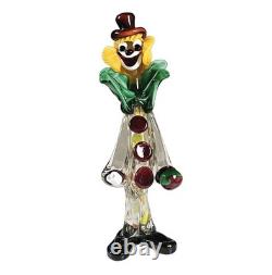 Vintage Koscherak Bros Murano Glass Clown 13.5 Hand Blown Italian Art Figurine Vintage Koscherak Bros Murano Glass Clown 13.5 Hand Blown Italian Art Figurine