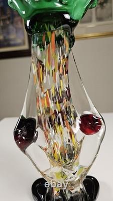 Vintage Koscherak Bros Murano Glass Clown 13.5 Hand Blown Italian Art Figurine