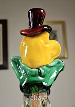 Vintage Koscherak Bros Murano Glass Clown 13.5 Hand Blown Italian Art Figurine