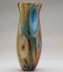 Vintage LG Vibrant Hand Blown Murano Millefiori Swirl Art Glass Vase 15.25H