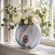 Vintage LG Vibrant Hand Blown Murano Millefiori Swirl Art Glass Vase 9