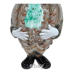 Vintage Large Italian Venetian Murano Glass Clown Decanter 13 Hand Blown MCM