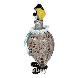 Vintage Large Italian Venetian Murano Glass Clown Decanter 13 Hand Blown MCM