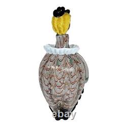 Vintage Large Italian Venetian Murano Glass Clown Decanter 13 Hand Blown MCM
