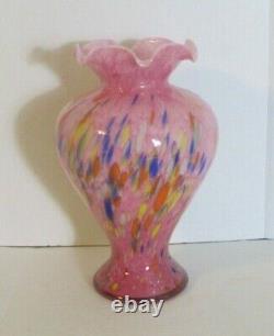 Vintage Large Lavorazione Arte Murano multicolor Vase