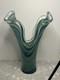 Vintage Large Murano Blue And Green Hand Blown Made In Italy Art Vase
