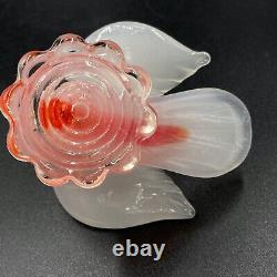 Vintage MCM Archimede Sequso Murano Glass Pink Alabastro Dove Figurine