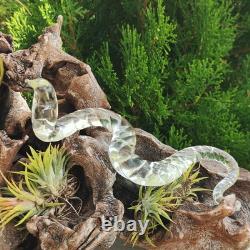 Vintage MCM Murano 7 Blown Glass Twist Rope Snake Figurine