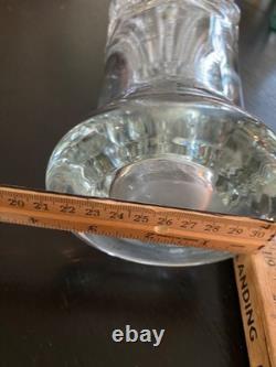 Vintage MCM Murano Lattice Woven Art Glass vase Made in Italy Hand-Blown 20