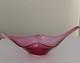 Vintage MCM Murano Pink Lip Hand Blown Glass Bowl