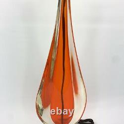 Vintage MCM Murano Teardrop Glass Accent Lamp Mid Century Modern Italy Handblown