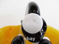 Vintage MCM Venetian Murano Hand Blown Glass Sitting Clown Figurine J&ED 1950s