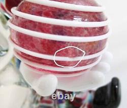 Vintage MCM Venetian Murano Hand Blown Glass Sitting Clown Figurine J&ED 1950s