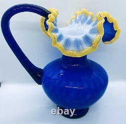 Vintage MERY BOMBONIERE for CHIANTESE Hand Blown Murano Art Glass Pitcher Vase