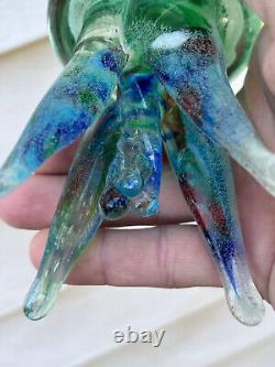 Vintage MURANO Italy Hand Blown Art Glass Jellyfish Paperweight Sculpture