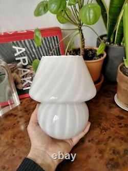 Vintage MUSHROOM TABLE LAMP VETRI MURANO Glass design 70s Lampada Fungo, Italy