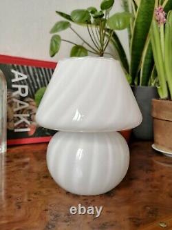 Vintage MUSHROOM TABLE LAMP VETRI MURANO Glass design 70s Lampada Fungo, Italy