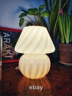 Vintage MUSHROOM TABLE LAMP VETRI MURANO Glass design 70s Lampada Fungo, Italy