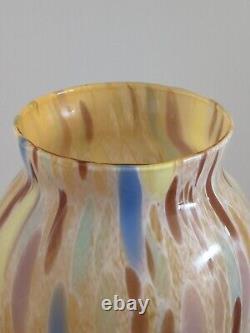 Vintage Maestri Vetral Murano Lrg 15 Vase Italy Hand Blown Art Glass Multicolor