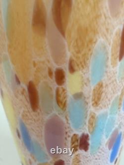 Vintage Maestri Vetral Murano Lrg 15 Vase Italy Hand Blown Art Glass Multicolor