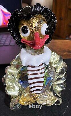 Vintage Mid-Century Hand Blown Murano Art Glass Clown-6