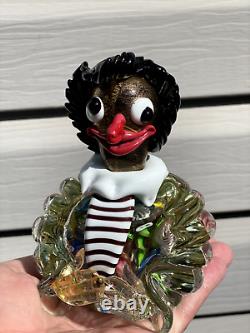 Vintage Mid-Century Hand Blown Murano Art Glass Clown-6