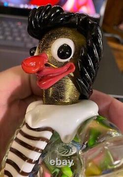 Vintage Mid-Century Hand Blown Murano Art Glass Clown-6