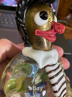 Vintage Mid-Century Hand Blown Murano Art Glass Clown-6