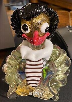 Vintage Mid-Century Hand Blown Murano Art Glass Clown-6