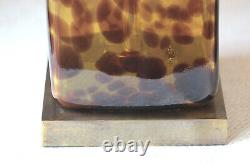 Vintage Mid Century Modern Table Lamp Murano Tortoise Shell Hand Blown Glass