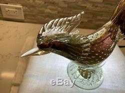 Vintage Mid-Century Murano Glass Pheasant Bird