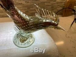 Vintage Mid-Century Murano Glass Pheasant Bird