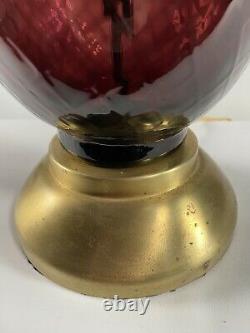 Vintage Mid Century Murano Italian Hand Blown Glass Amethyst Lamp